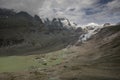 Glacier tongue with lake at Grossglockner in Carinthia, Austria